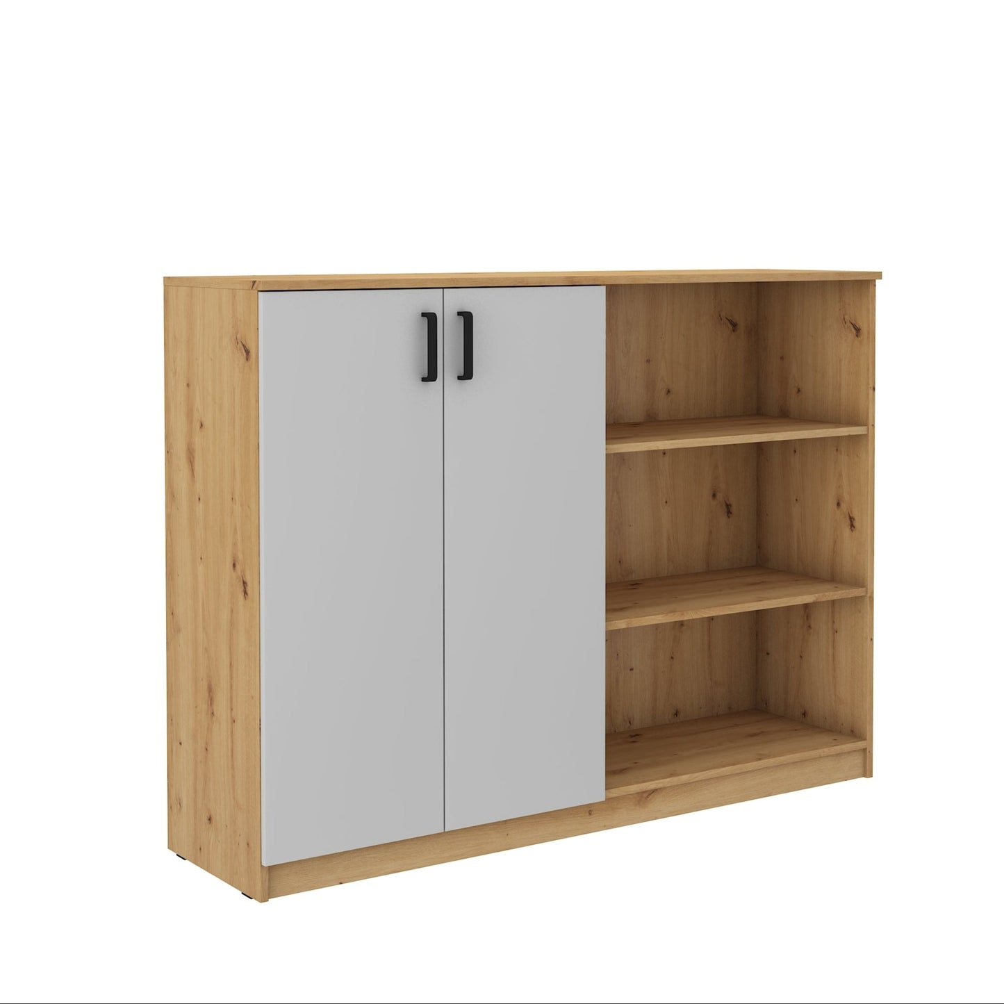 LE Malta 830 2F Sideboard in Light Grey & Artisan Oak