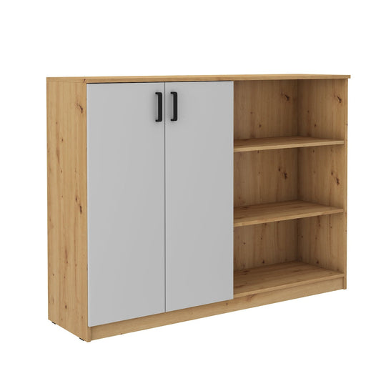 LE Malta 850 2F Sideboard in Light Grey & Artisan Oak