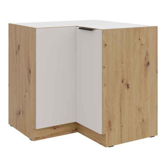 LE Solea Corner Base Cabinet 84,5/84,5x82x52 cm – Cashmere / Artisan Oak