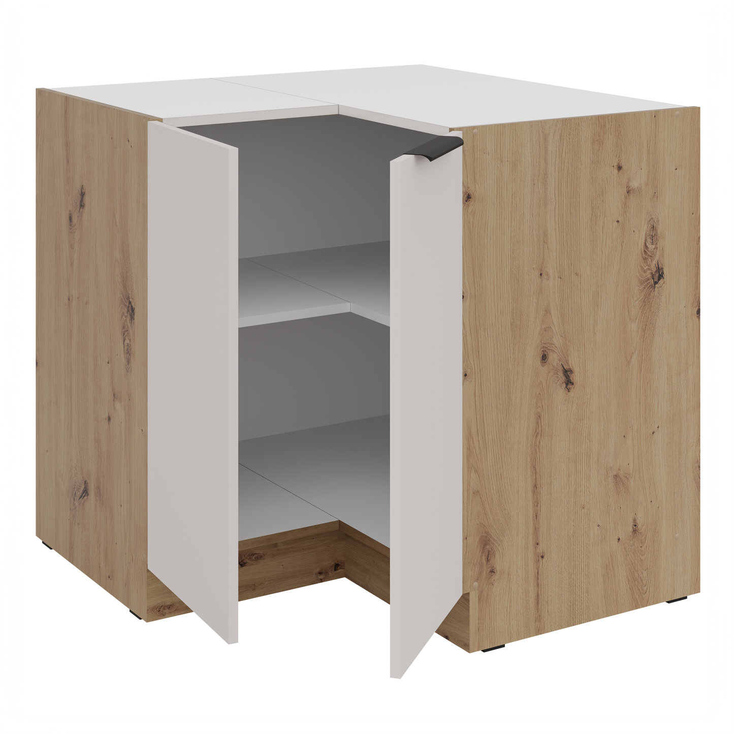 LE Solea Corner Base Cabinet 84,5/84,5x82x52 cm – Cashmere / Artisan Oak