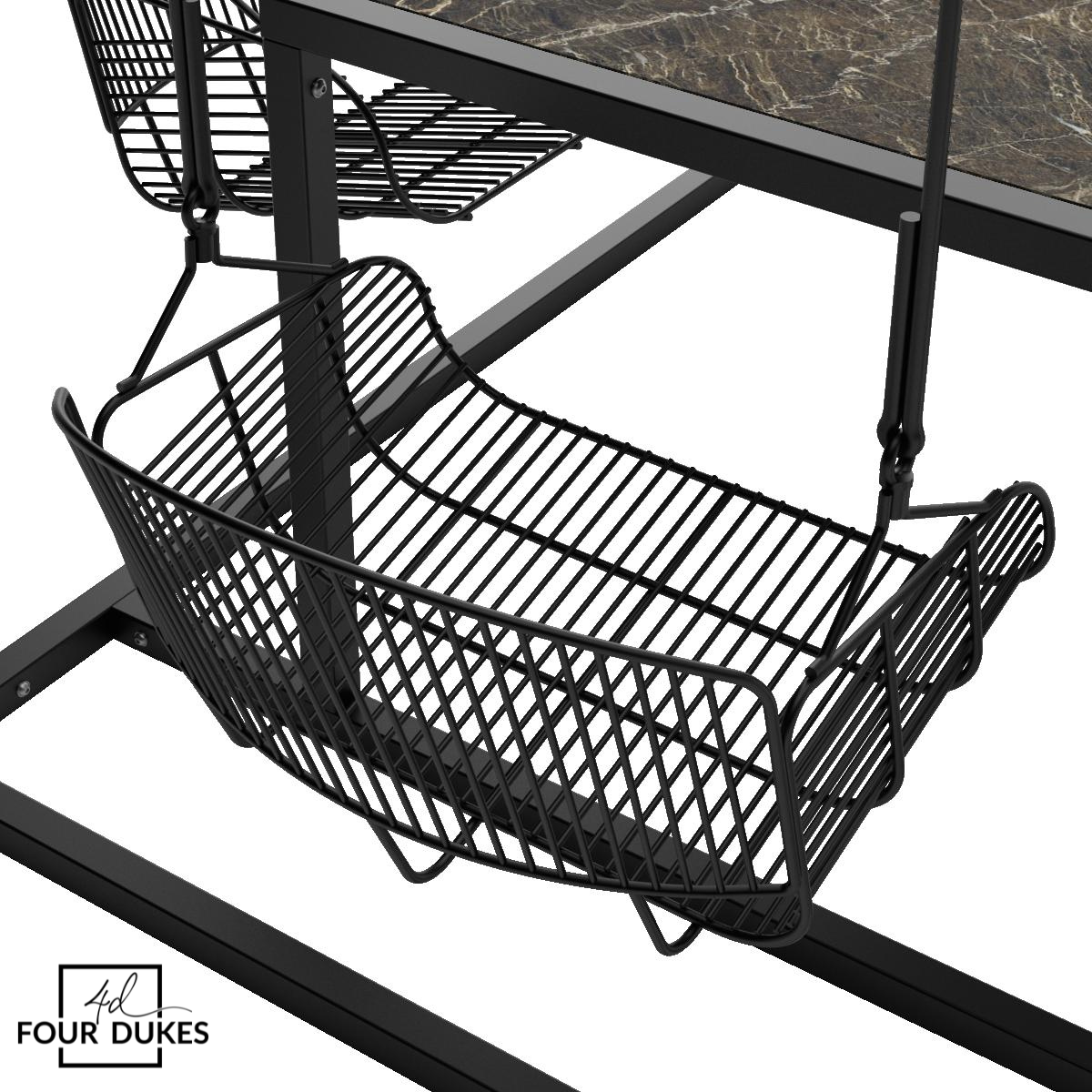 Four Dukes 6-Seater Swing Table Set - Metal Swings