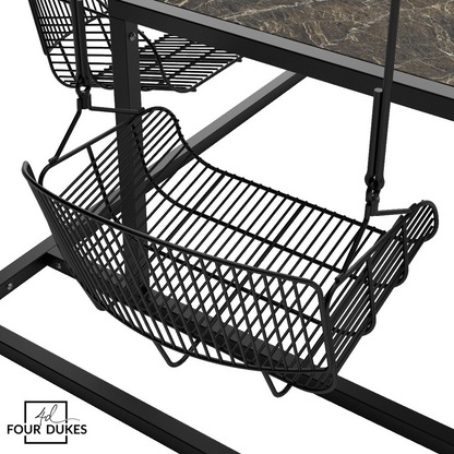 Four Dukes 6-Seater Swing Table Set - Metal Swings