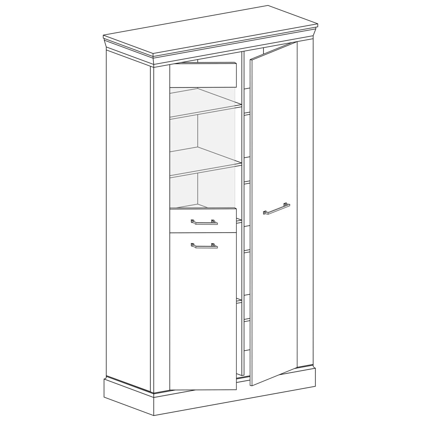 S-Antica Display Cabinet Light Ash A-10