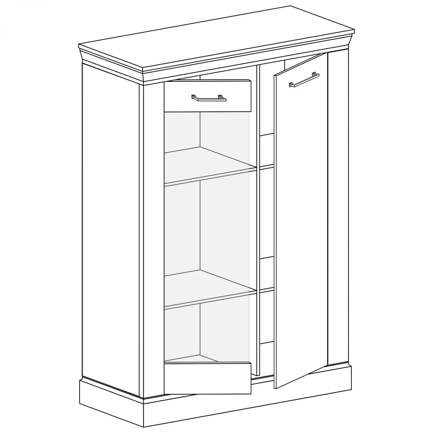S-Antica Display Cabinet Kraft Gold A-12