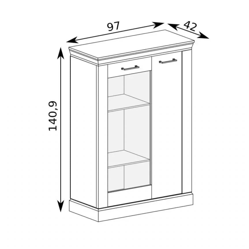 S-Antica Display Cabinet Kraft Gold A-12