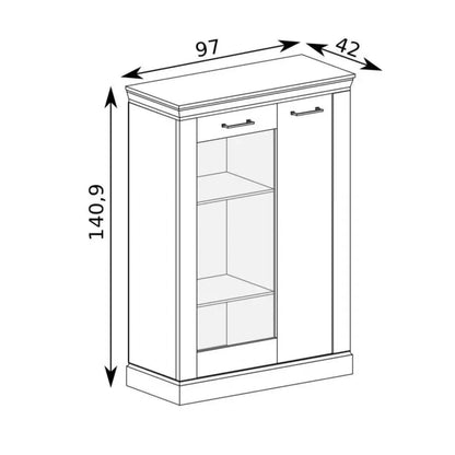S-Antica Display Cabinet Kraft Gold A-12
