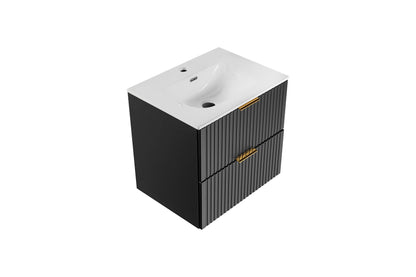 Adel Black Bathroom with High Cabinet Sky 60 cm SET-ADB B