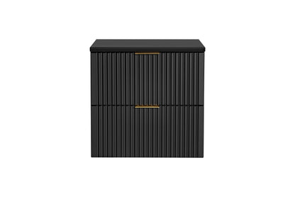 Adel Black Bathroom with High Cabinet Smile 60 cm SET-ADB B