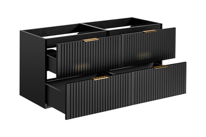 Adel Black Bathroom with High Cabinet Smile 120 cm SET-ADB B