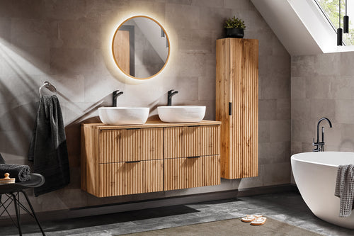 Adel Oak Bathroom Cabinet Smile 120 cm SET-ADO B