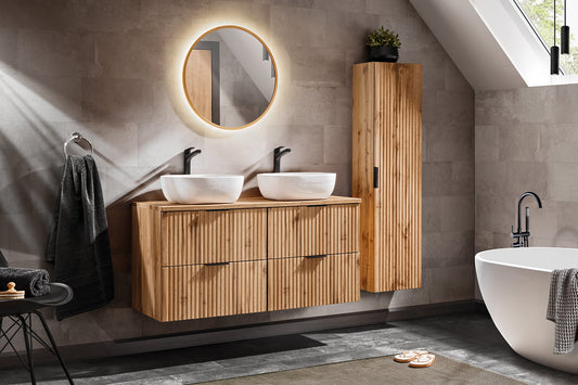 Adel Oak Bathroom Cabinet Smile 120 cm SET-ADO B