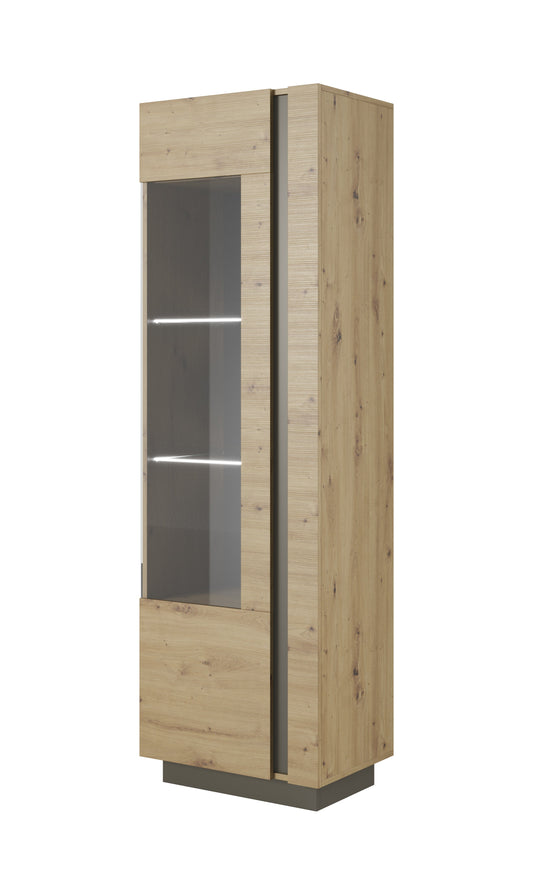Lask ARCO High Display Cabinet 60 – 60 x 40 x 193.5 cm – Artisan Oak