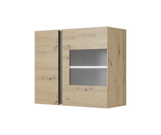 Lask ARCO Wall-Mounted Display Cabinet 96 – 96.5 x 40 x 82.5 cm – Artisan Oak