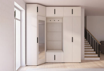 PK Bianco 20 Hallway Wardrobe Set - Upholstered Panels in Various Colours
