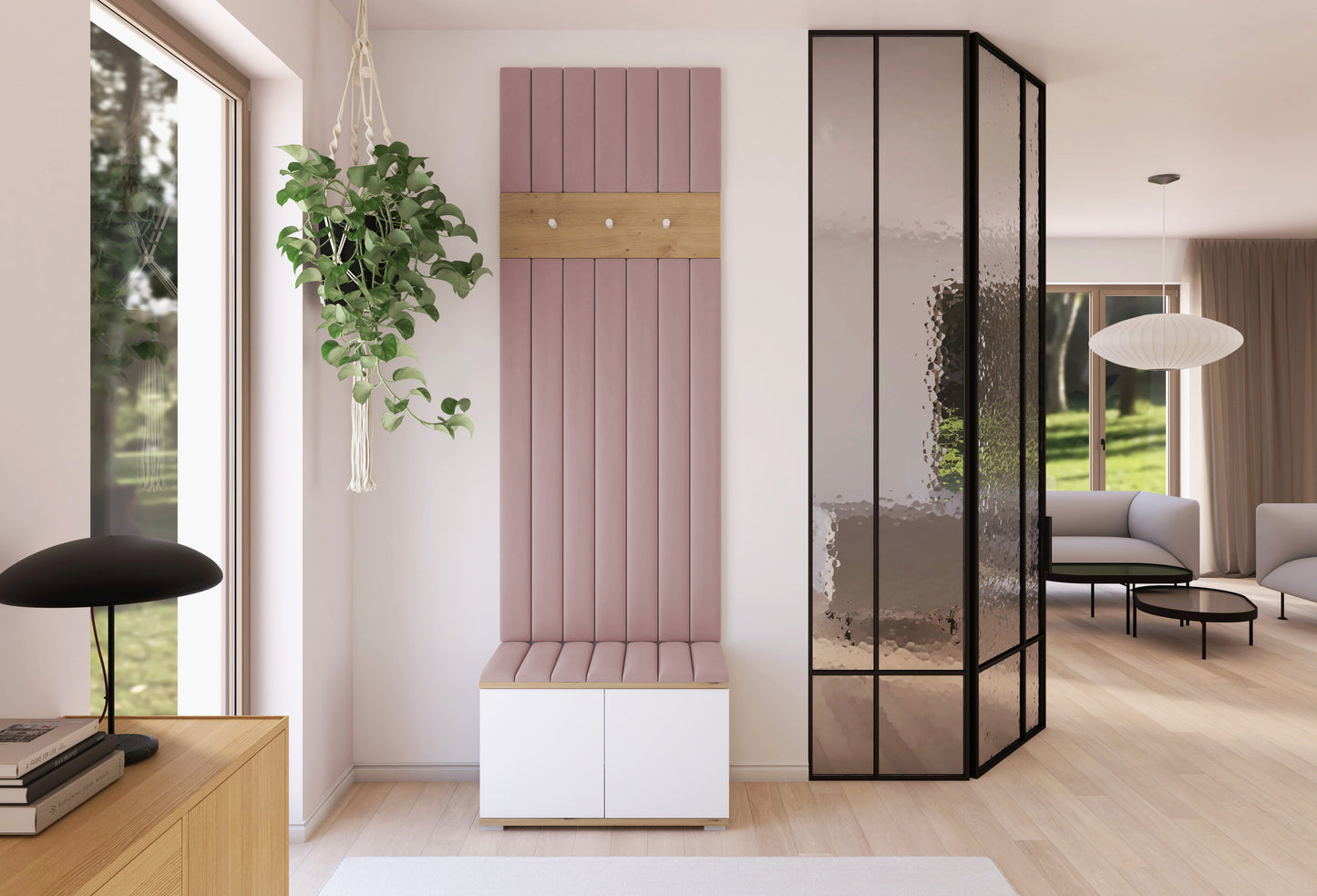 PK Sevilla 12 Hallway Wardrobe - Upholstered Panels in Various Colours