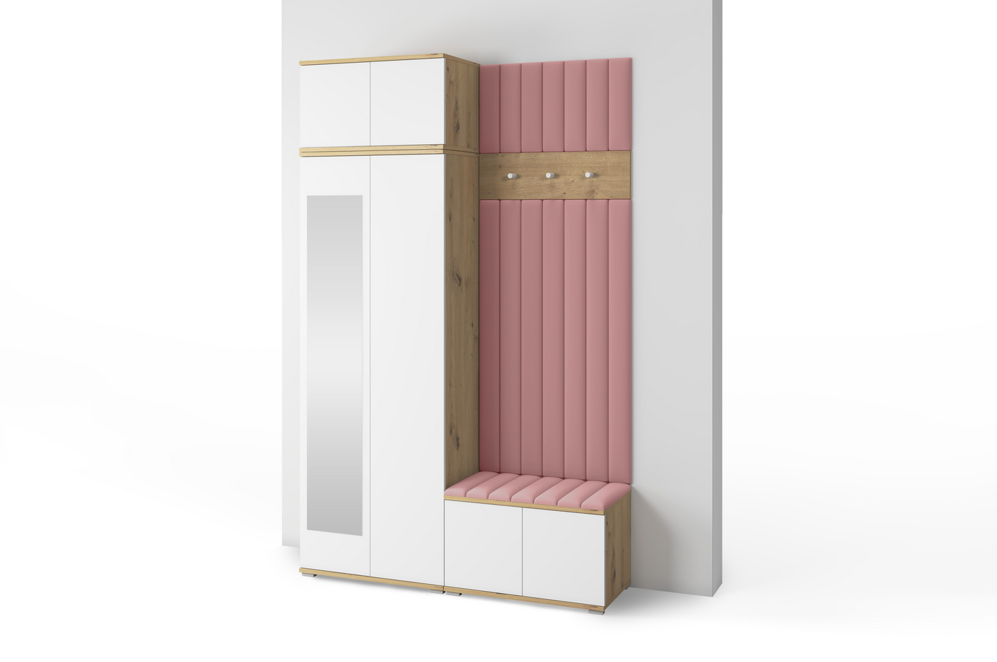 PK Sevilla 8 Hallway Wardrobe -Upholstered Panels in Various Colours