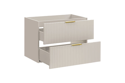 Adel Cashmere Gold Handle Bathroom with High Cabinet 80 cm SET-ADC B