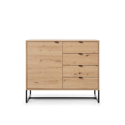 Amber Dresser 103 - Chest of Drawers with One Door and Three Drawers