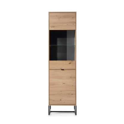 Amber Cabinet 53 - Storage Cabinet with Two Doors and Glass Cabinet Display