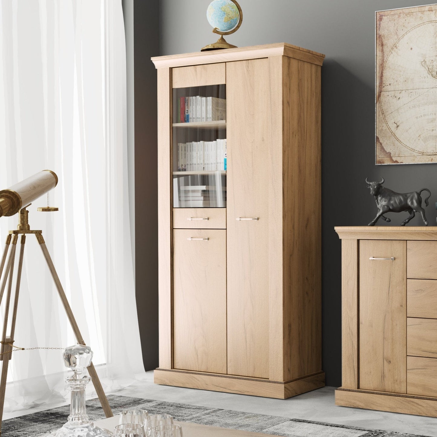 S-Antica Display Cabinet Kraft Gold A-10