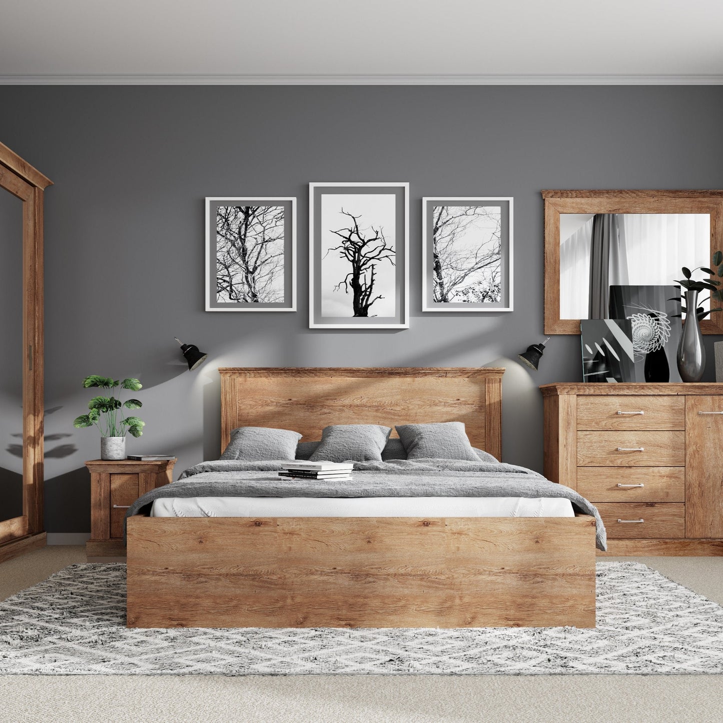 S-Antica Bed 160×200 Light Ash A-5