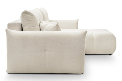 Lask BASE Corner Sofa with Sleeping Function – 257 x 177 cm – Left or Right Configuration
