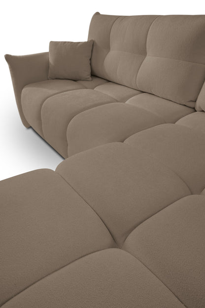 Lask BASE Corner Sofa with Sleeping Function – 257 x 177 cm – Left or Right Configuration