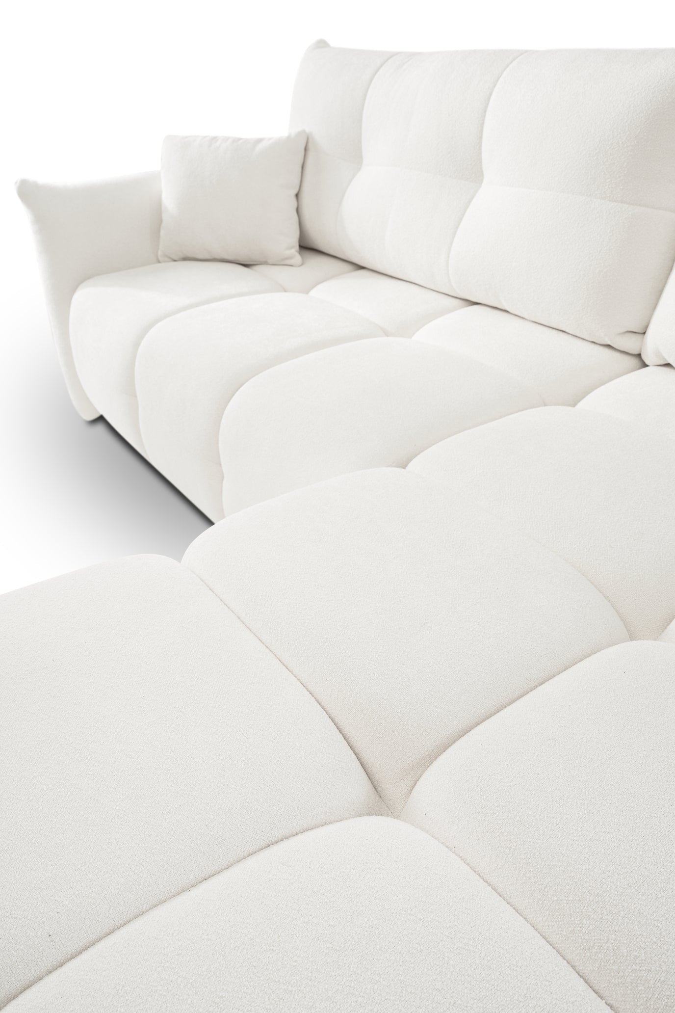 Lask BASE Corner Sofa with Sleeping Function – 257 x 177 cm – Left or Right Configuration