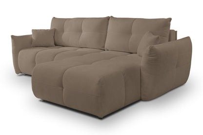 Lask BASE Corner Sofa with Sleeping Function – 257 x 177 cm – Left or Right Configuration