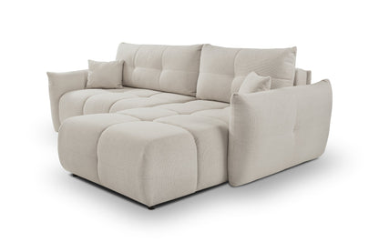 Lask BASE Corner Sofa with Sleeping Function – 257 x 177 cm – Left or Right Configuration