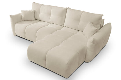 Lask BASE Corner Sofa with Sleeping Function – 257 x 177 cm – Left or Right Configuration