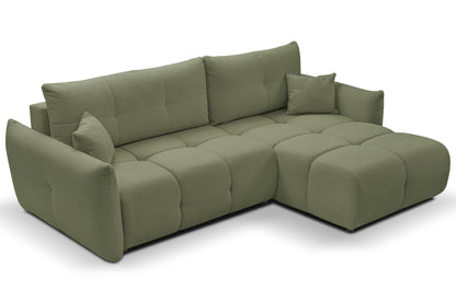 Lask BASE Corner Sofa with Sleeping Function – 257 x 177 cm – Left or Right Configuration