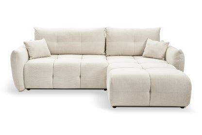 Lask BASE Corner Sofa with Sleeping Function – 257 x 177 cm – Left or Right Configuration