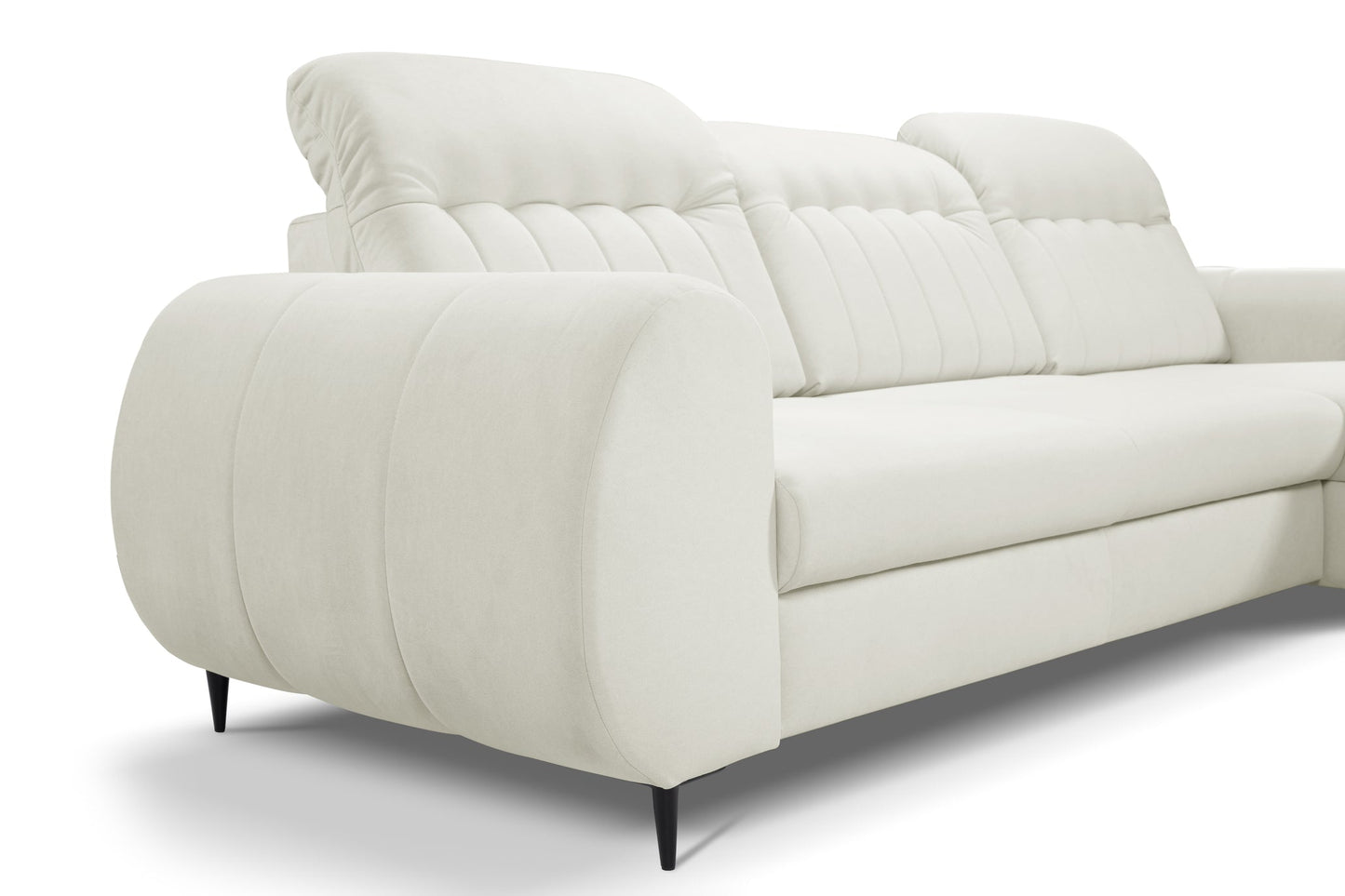 Lask BIANCO Corner Sofa with Sleeping Function – 275 x 166 cm – Left or Right Configuration