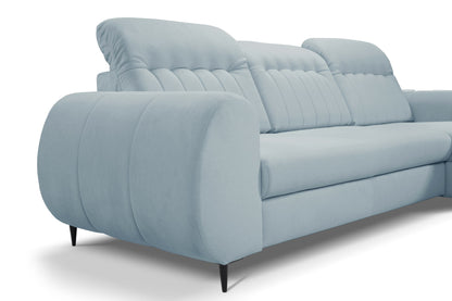 Lask BIANCO Corner Sofa with Sleeping Function – 275 x 166 cm – Left or Right Configuration