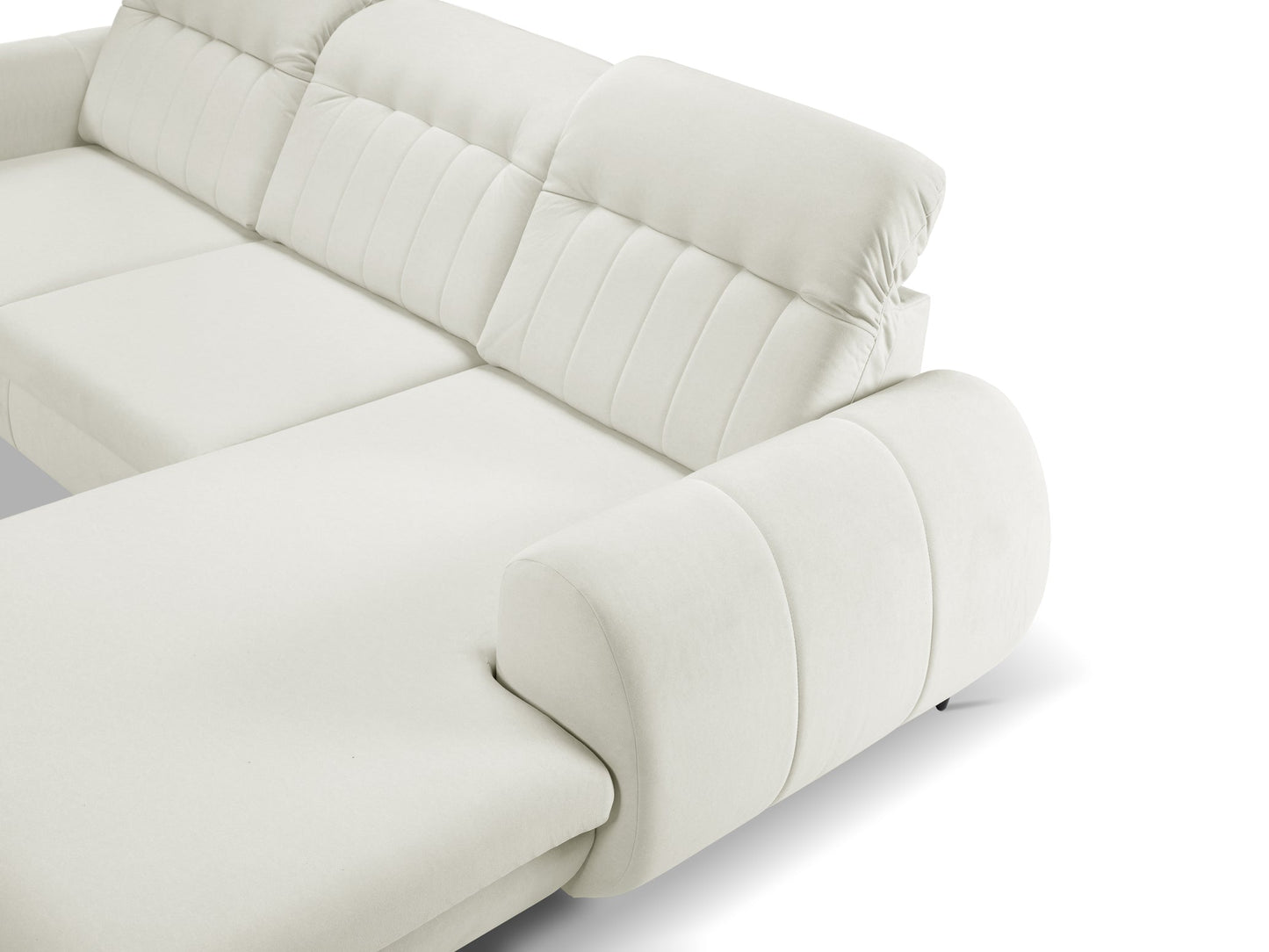 Lask BIANCO Corner Sofa with Sleeping Function – 275 x 166 cm – Left or Right Configuration