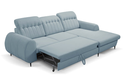Lask BIANCO Corner Sofa with Sleeping Function – 275 x 166 cm – Left or Right Configuration