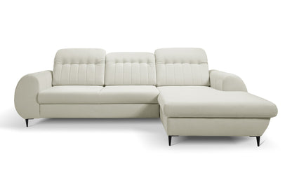 Lask BIANCO Corner Sofa with Sleeping Function – 275 x 166 cm – Left or Right Configuration