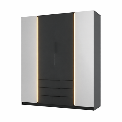 LE KAJA BL/BL 2F 3S Wardrobe with Mirror