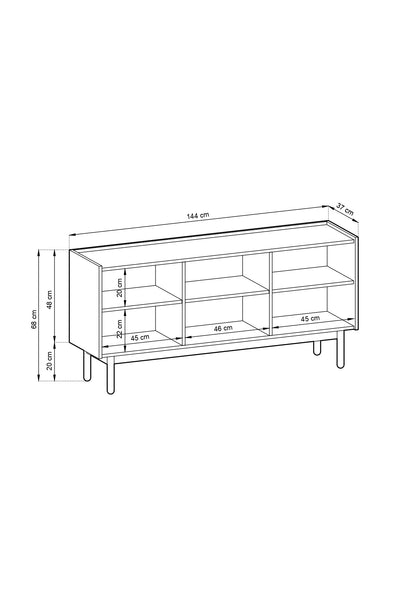 PI Boho K144/68 Sideboard – Riviera Oak