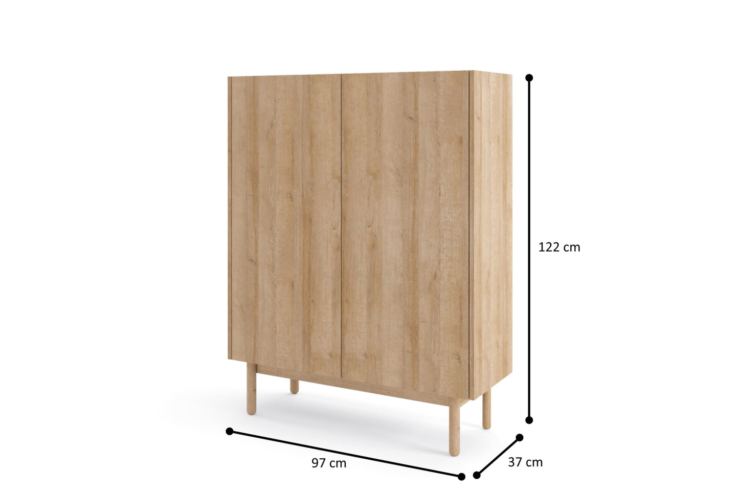 PI Boho KD97 Sideboard  – Riviera Oak