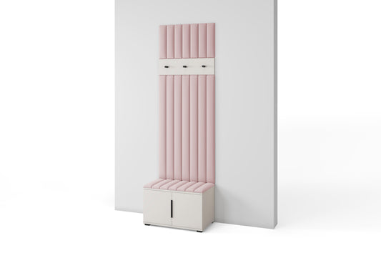 PK Bianco 16 Hallway Wardrobe Set - Upholstered Panels in Various Colours