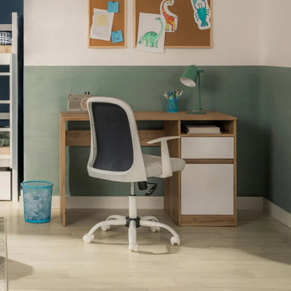 MO Billa Desk with Cabinet and Drawer – Wotan Oak