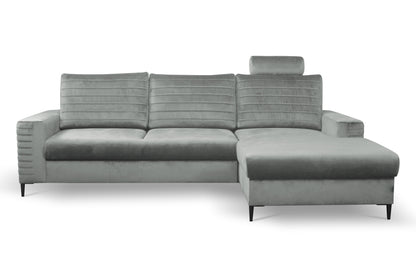 Lask COLLIN Corner Sofa with Sleeping Function & Storage – 257 x 180 cm – Left or Right Configuration