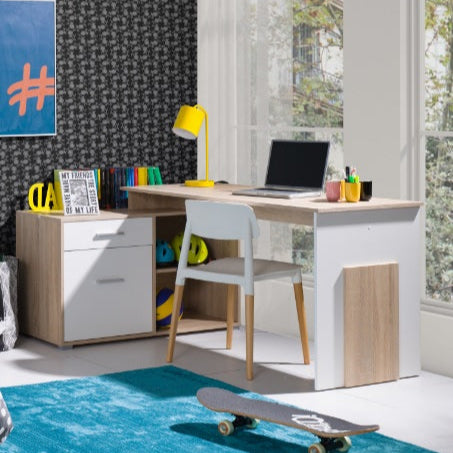 MO Como 60 Desk – Sonoma Oak / White