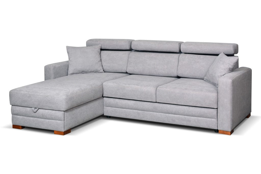 Solar Corner Sofa Soft Grey 165 x 235 cm