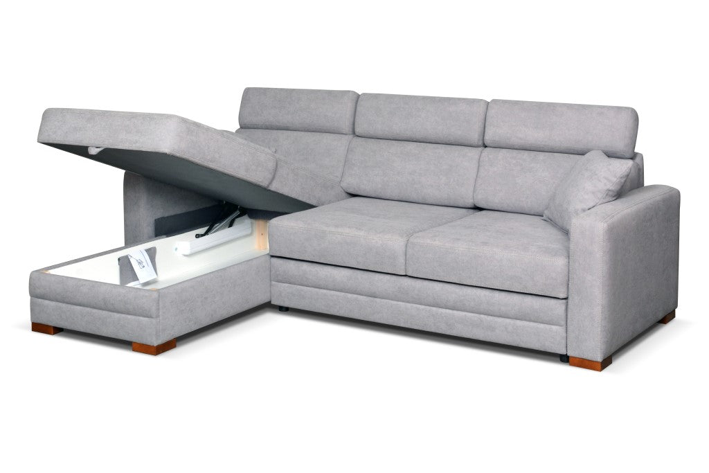 Solar Corner Sofa Soft Grey 165 x 235 cm