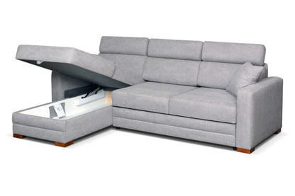 Solar Corner Sofa Soft Grey 165 x 235 cm