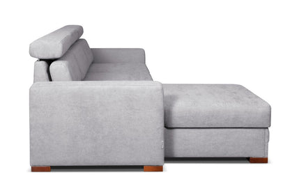 Solar Corner Sofa Soft Grey 165 x 235 cm