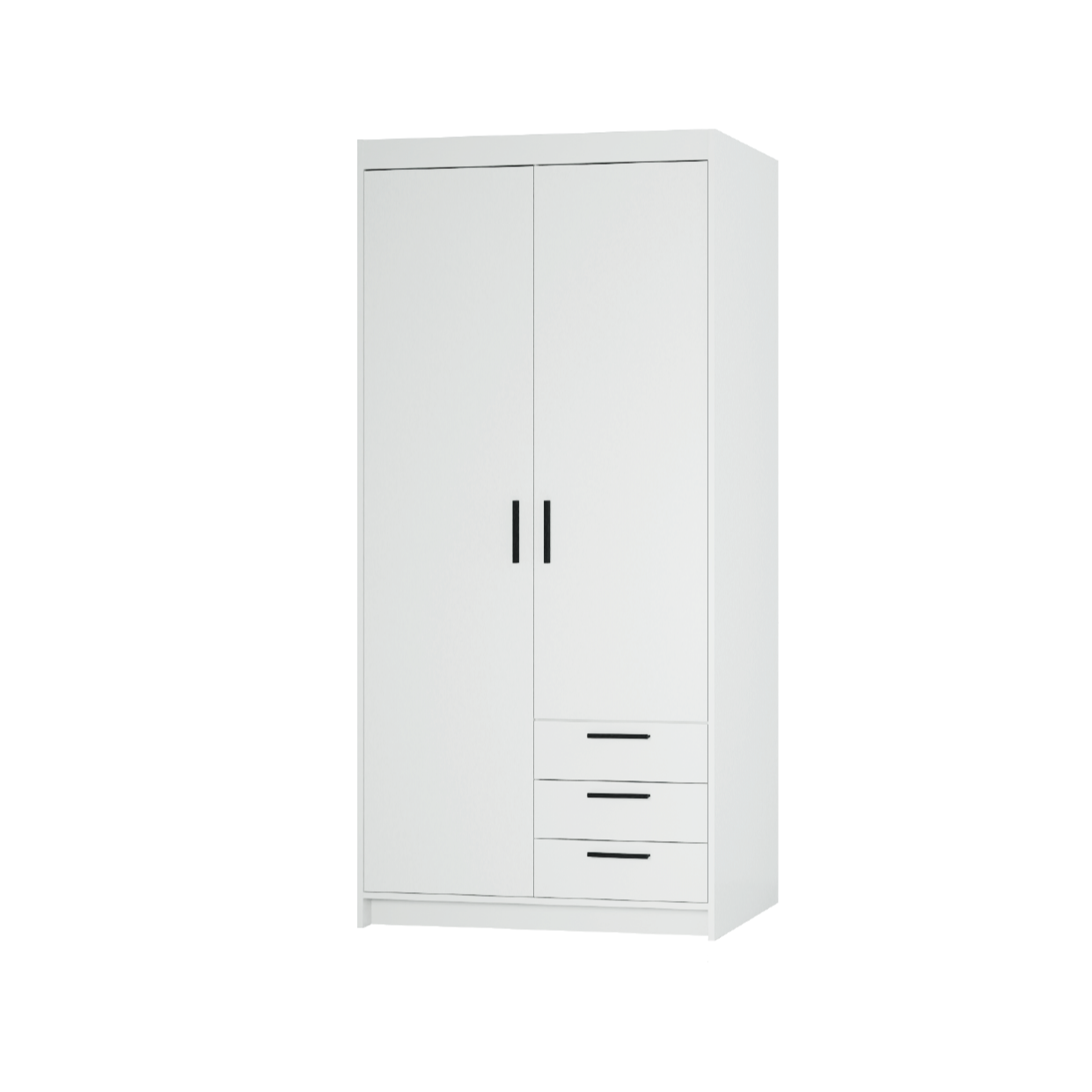 LE Elena 2D 3S DL02 3S Wardrobe in White